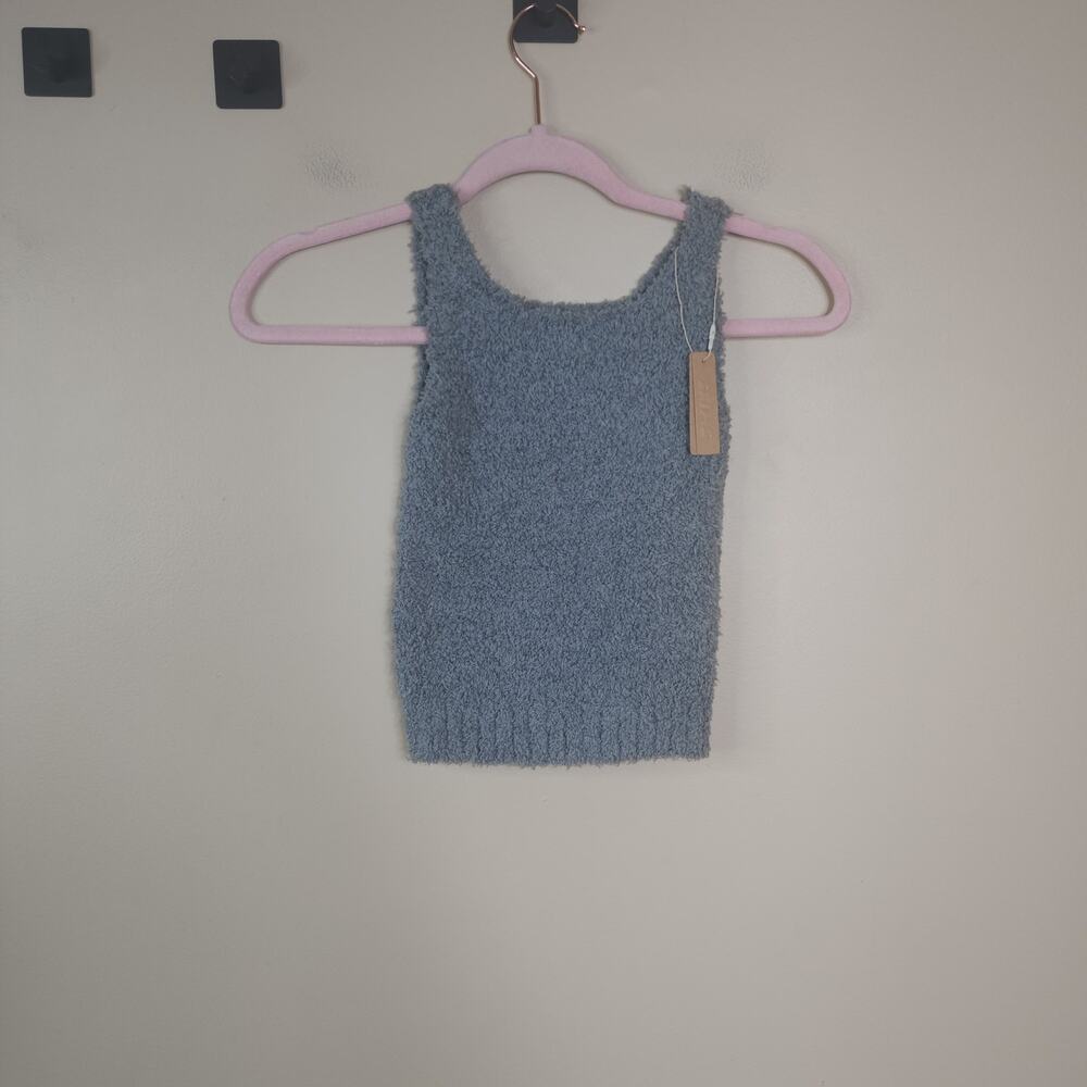 SKIMS GIRLS COZY TANK IN SMOKE SIZE 6/7